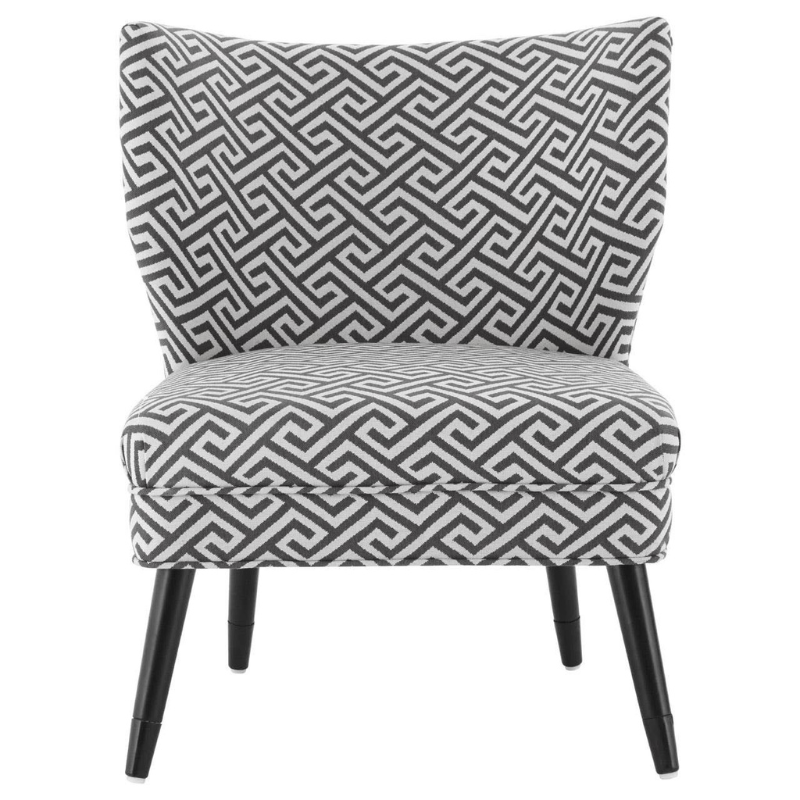 Regents Park Greek Key Design Accent Chair – Classic Geometric Elegance with Modern Luxe Appeal