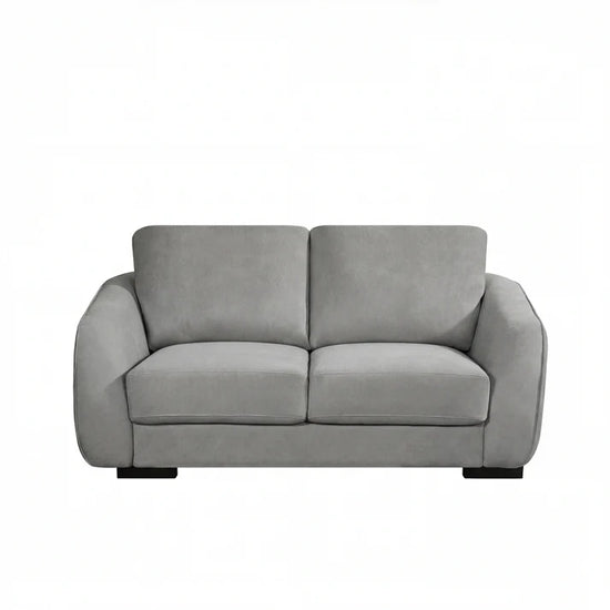 Harbour Grey Textured Fabric 2 Seater Sofa – Modern Compact Comfort