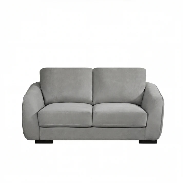 Harbour Grey Textured Fabric 2 Seater Sofa – Modern Compact Comfort