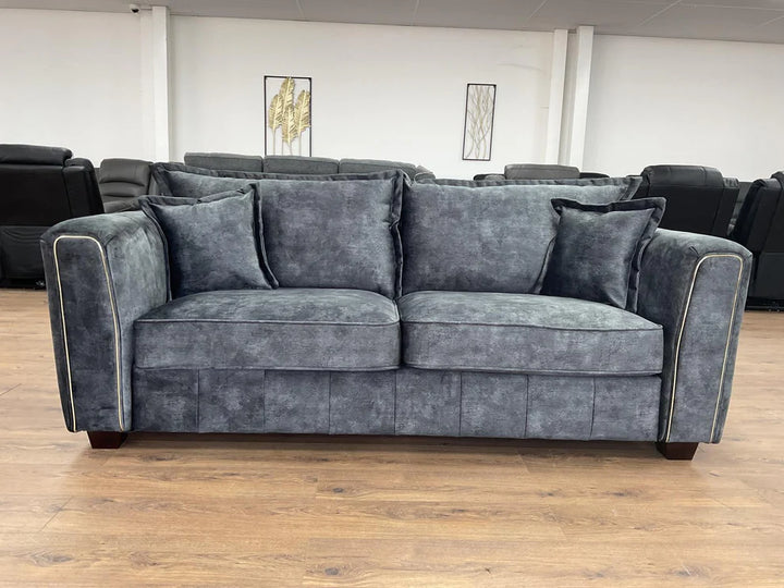 Serena 3 Seater Sofa – Black | Modern & Spacious Sofa for Contemporary Living Rooms