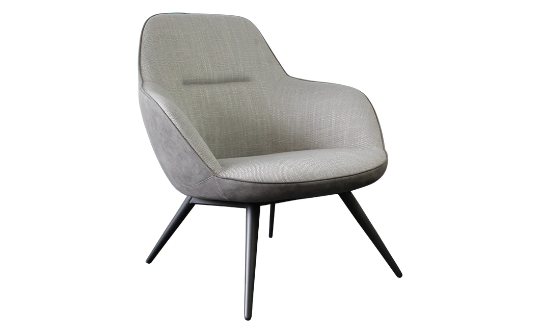 Debonaire Armchair – Grey Accent Chair | Modern Living Room Fabric Chair