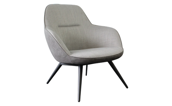 Debonaire Armchair – Grey Accent Chair | Modern Living Room Fabric Chair
