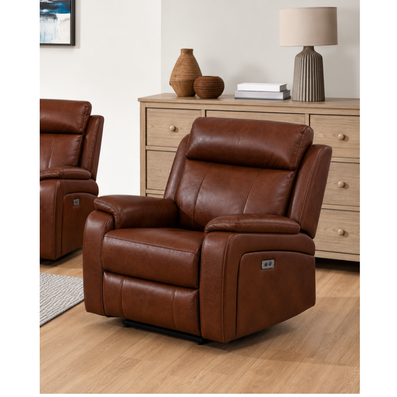 Banbury Tan Leather Armchair | Modern Leather Chair