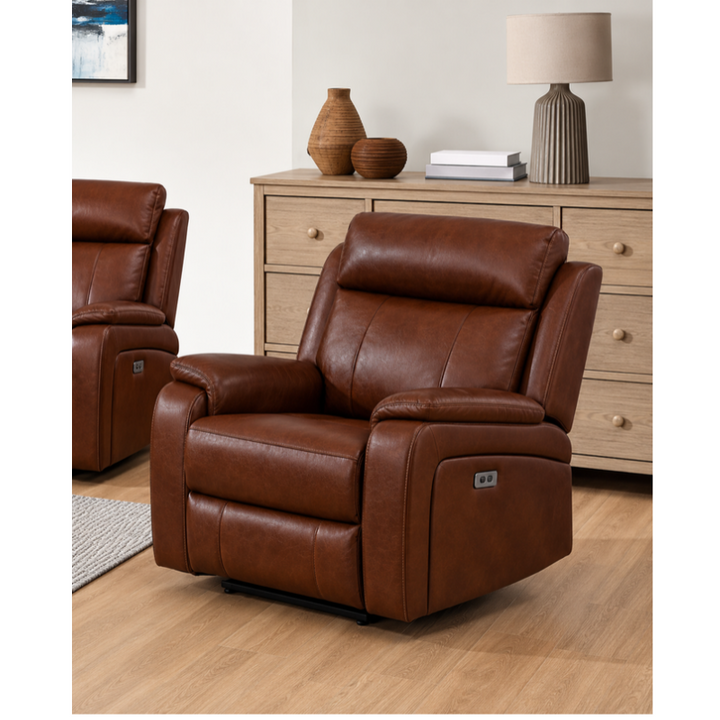 Banbury Tan Leather Armchair | Modern Leather Chair