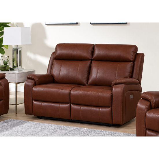 Banbury Tan Leather 2 Seater Sofa | Modern Leather Sofa