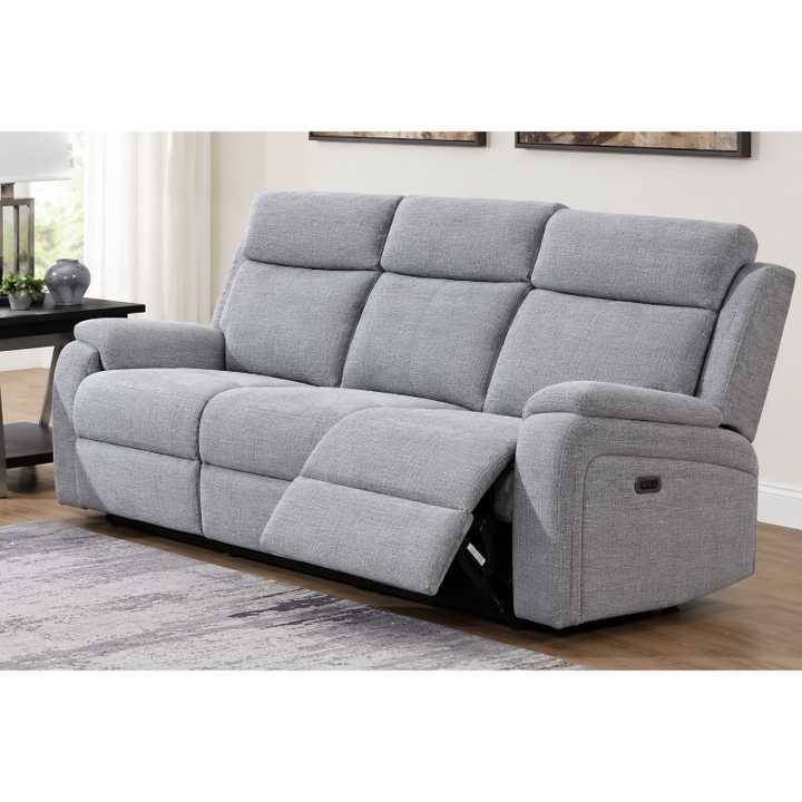 Banbury Silver Fabric 3 Seater Sofa | Modern Fabric Sofa