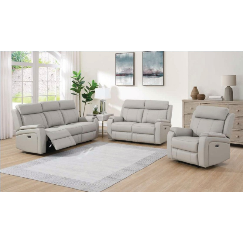 Banbury Light Grey Leather Armchair | Modern Leather Chair