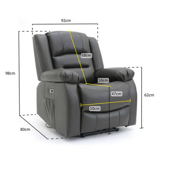 Alva Electric Recliner Armchair – Grey | Modern Comfort Recliner