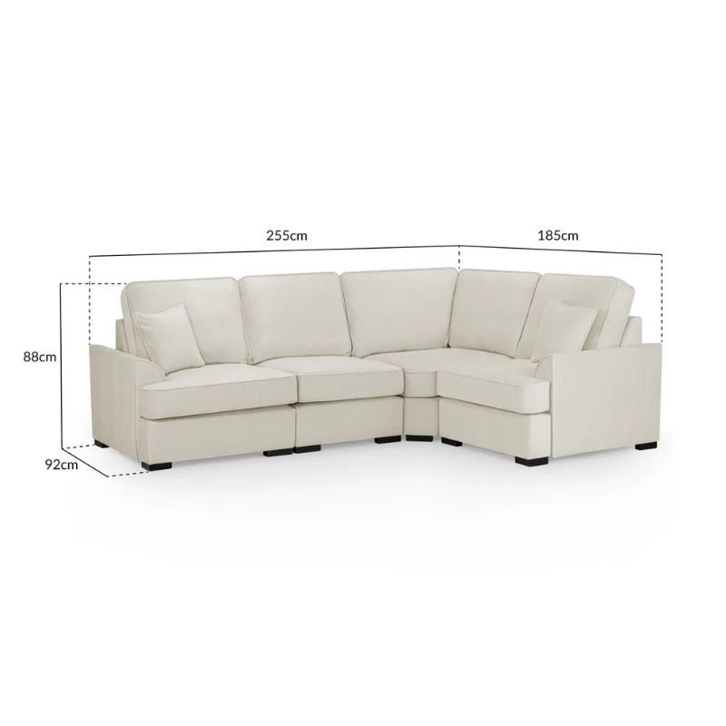 Funk Universal Corner Sofa Beige – Reversible Chaise Sectional for Modern Living Rooms