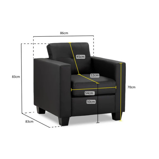 Jerry Sofa Black Armchair – Modern Style & Everyday Comfort