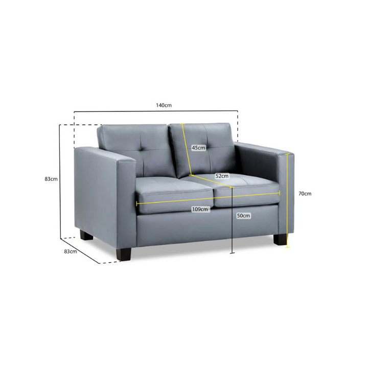 Jerry Sofa Grey 2 Seater – Modern Style & Everyday Comfort