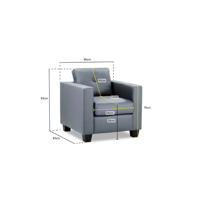 Jerry Sofa Grey Armchair – Modern Style & Everyday Comfort