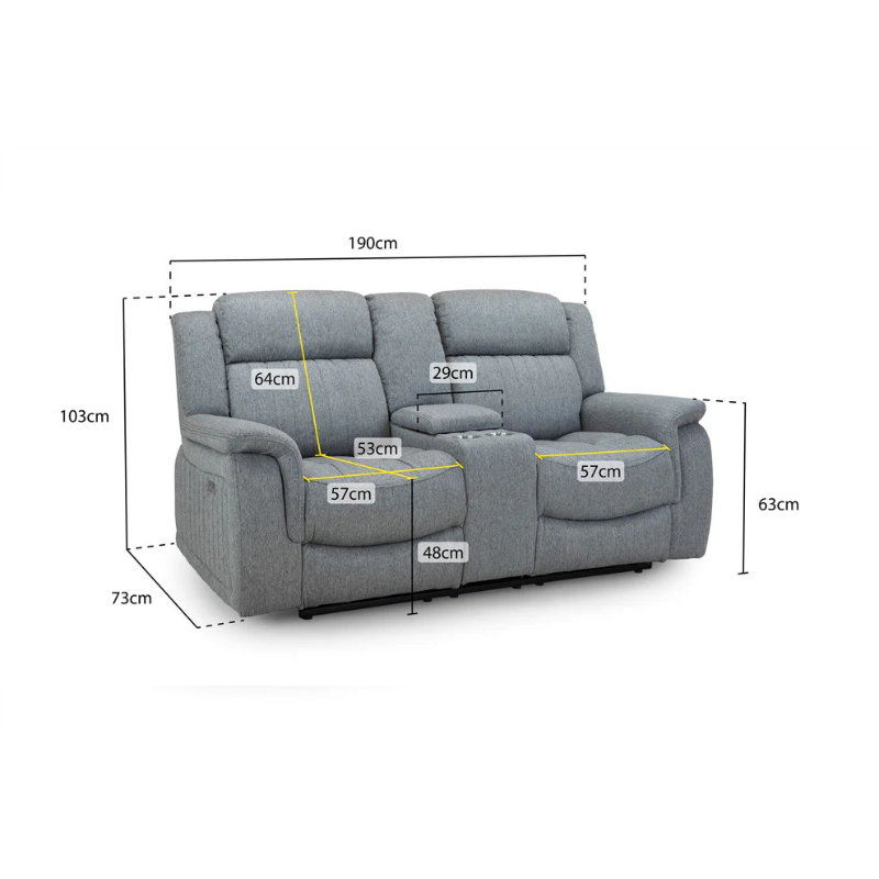Linden Recliner Sofa Grey 2 Seater – Ultimate Comfort & Stylish Design