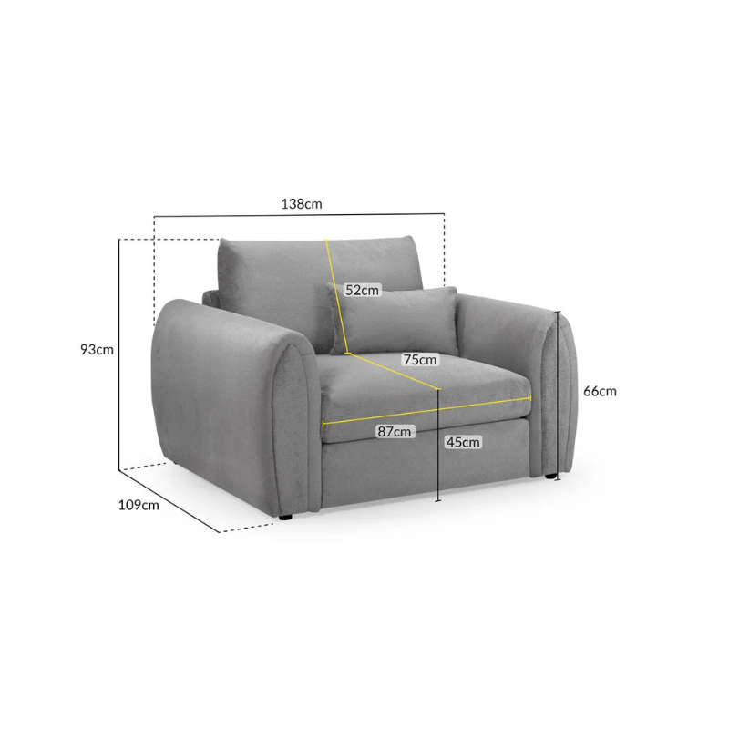 Mirabel Sofa Grey Armchair – Modern Elegance & Everyday Comfort
