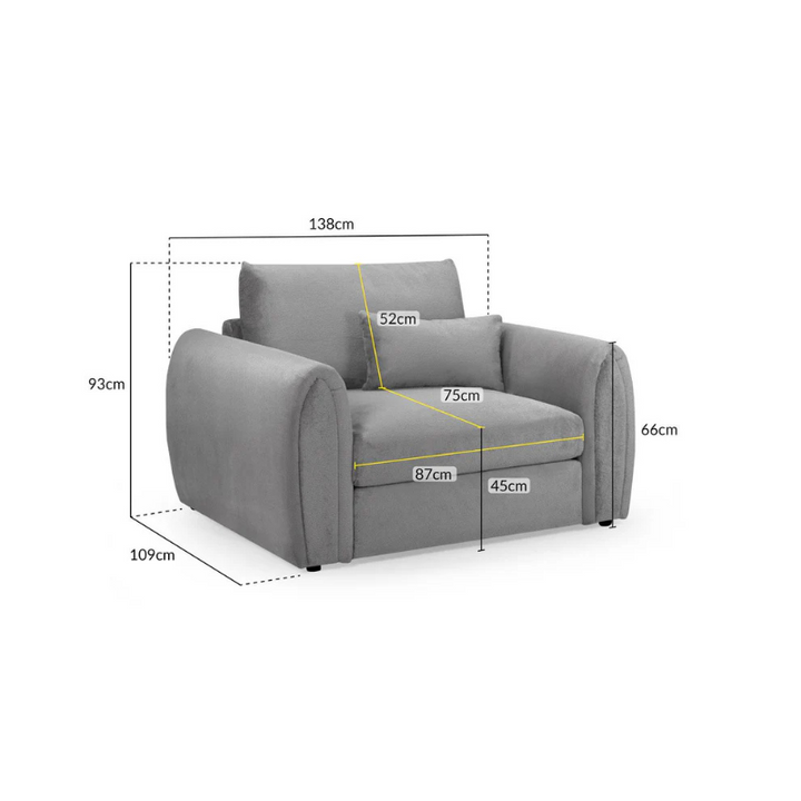 Mirabel Sofa Grey Armchair – Modern Elegance & Everyday Comfort