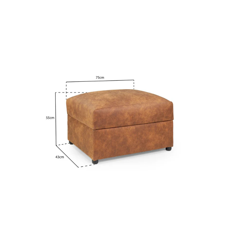Oakland Sofa Tan Footstool – Practical Comfort with Timeless Style