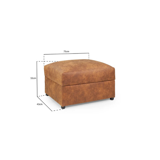 Oakland Sofa Tan Footstool – Practical Comfort with Timeless Style
