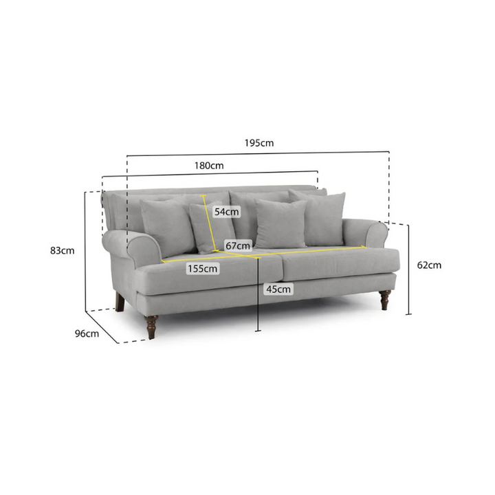 Summer Sofa Beige 3 Seater – Contemporary Comfort for Modern Living