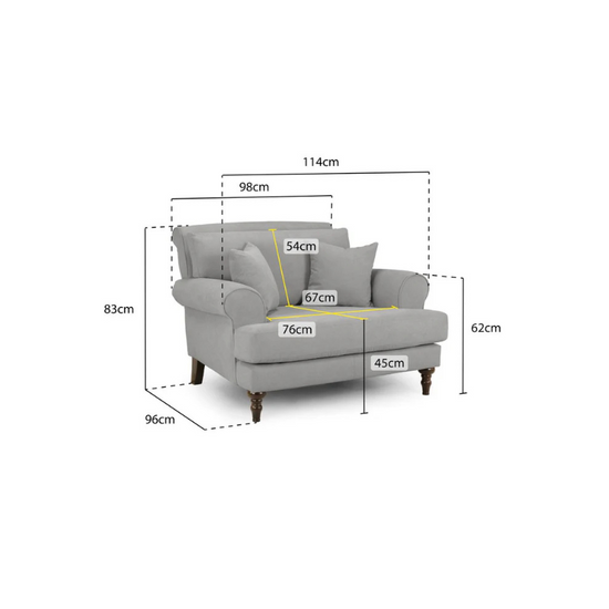 Summer Sofa Grey Armchair – Modern Style in a Compact Design