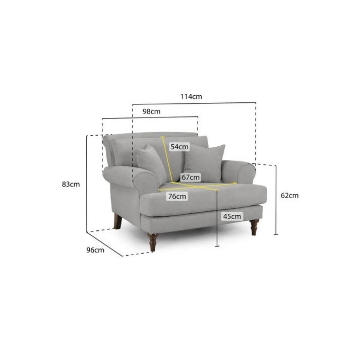Summer Sofa Grey Armchair – Modern Style in a Compact Design