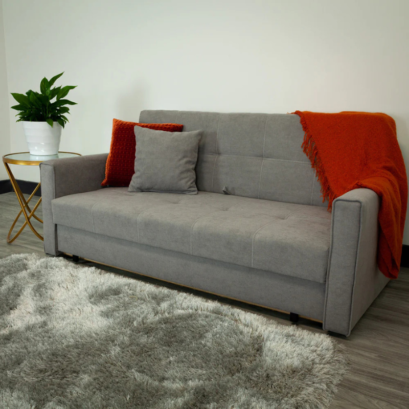 Viva Sofabed Grey 3 Seater – Spacious Seating with Practical Guest Bed Functionality