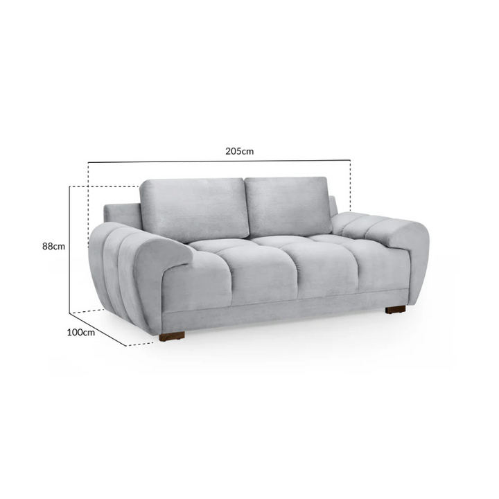 Azzuro Sofa Grey 2 Seater – Compact Style with Everyday Comfort
