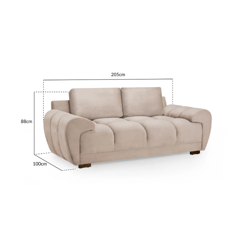 Azzuro Sofa Mocha 2 Seater – Compact Style with Warmth and Comfort