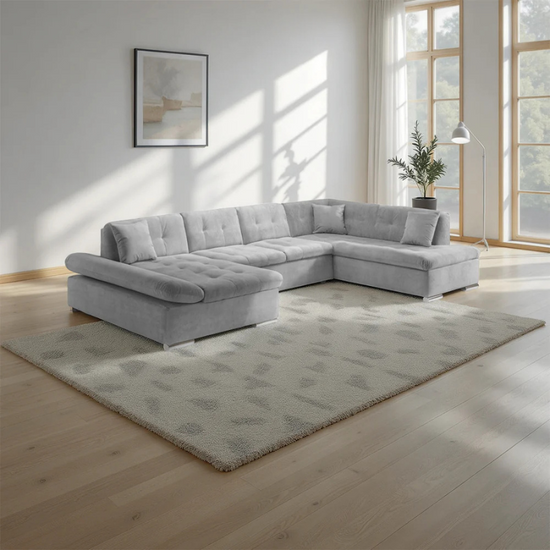 Bergen Sofabed Grey Right Hand Facing Corner – Stylish & Practical Corner Sofa Bed