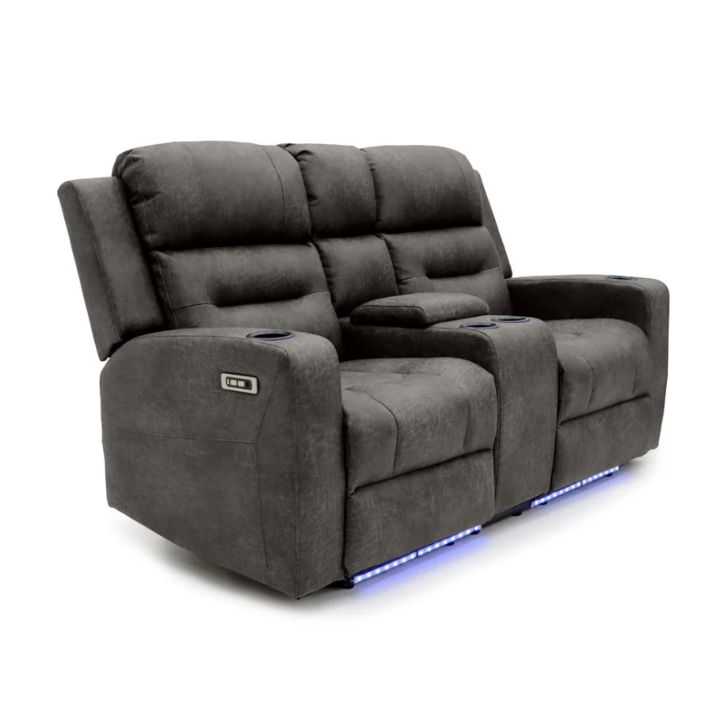 C-Love Tech Recliner Sofa 2 Seater Brown - Luxury Electric Recliner