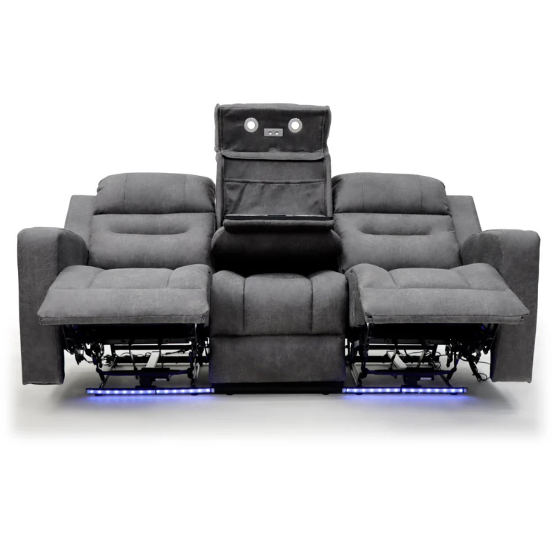C-Love Tech Recliner Sofa – 3 Seater Grey | Luxury Electric Recliner