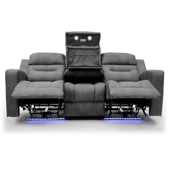 C-Love Tech Recliner Sofa – 3 Seater Grey | Luxury Electric Recliner