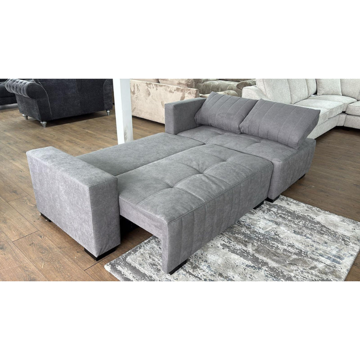 Hugo Right Hand Corner Sofabed – Grey | Stylish Sofa Bed with Storage