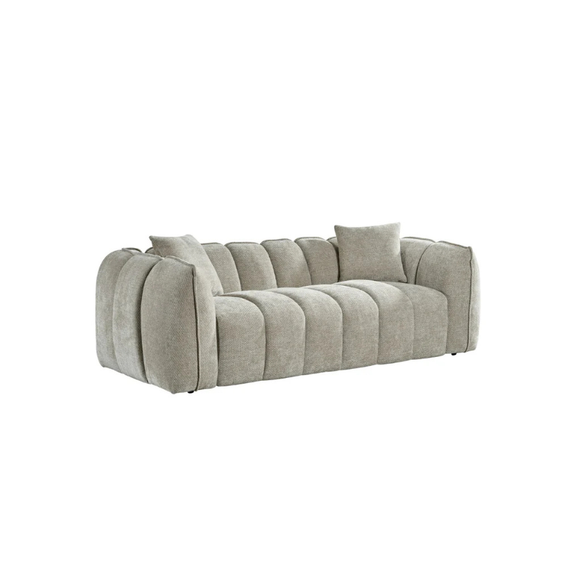 Venice 3 Seater Sofa – Beige | Spacious & Stylish Fabric Sofa for Modern Homes