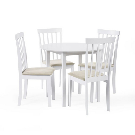 Orwell Dining Set – Solid Oak Dining Table with 4 Chairs in Natural Finish