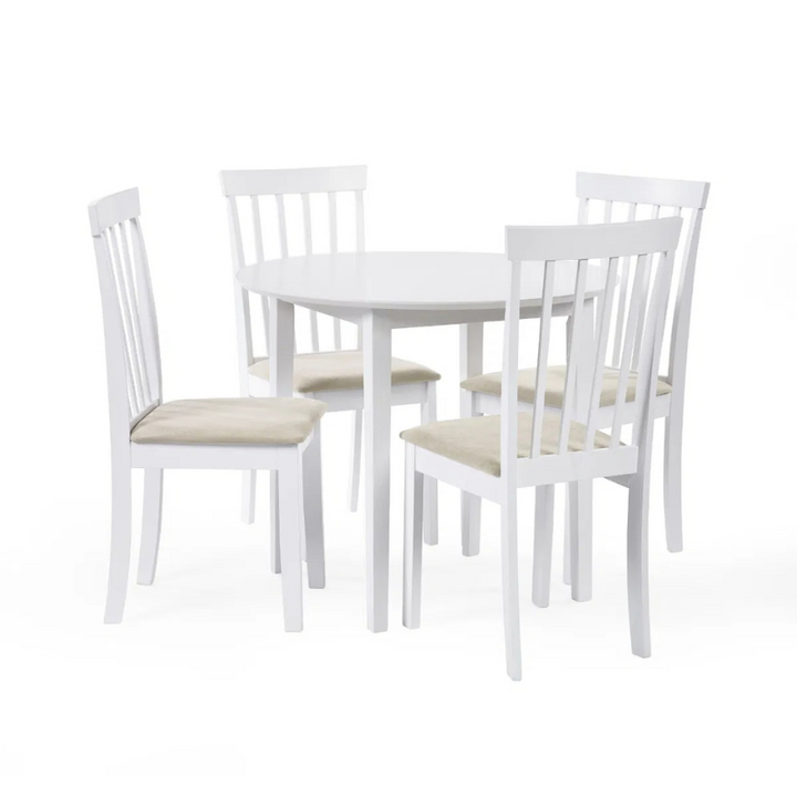 Orwell Dining Set – Solid Oak Dining Table with 4 Chairs in Natural Finish