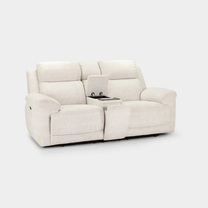 Owen Beige 2 Seater Electric Recliner Sofa | Modern Power Reclining Comfort