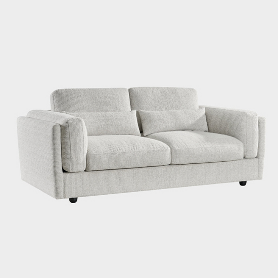 Bari Beige 3 Seater Sofa | Modern Upholstered Family Sofa