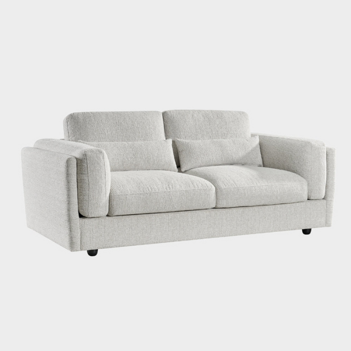 Bari Beige 3 Seater Sofa | Modern Upholstered Family Sofa
