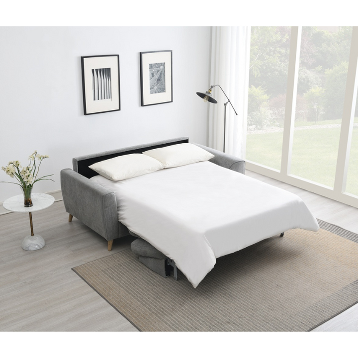 Sofia Grey Sofabed | Modern Fabric Sofa Bed for Living & Guest Spaces