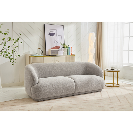 Aria Taupe 3 Seater Sofa | Modern Fabric Sofa for Living Rooms