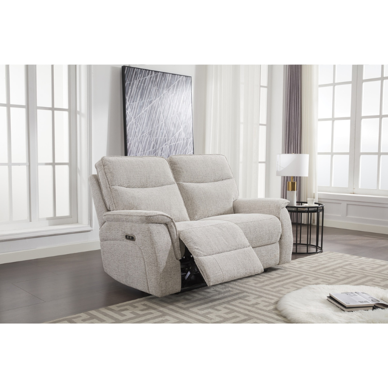 Barrington Beige 2 Seater Power Sofa | Electric Reclining Modern Sofa