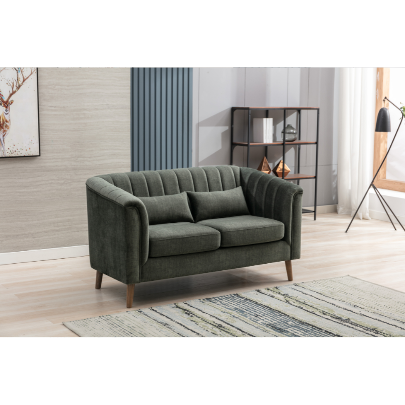 Charlotte Green 2 Seater Sofa | Modern Fabric Sofa
