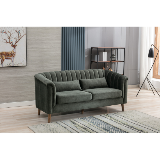Charlotte Green 3 Seater Sofa | Modern Fabric Sofa