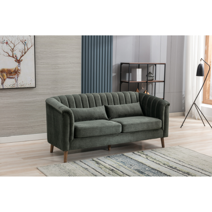 Charlotte Green 3 Seater Sofa | Modern Fabric Sofa