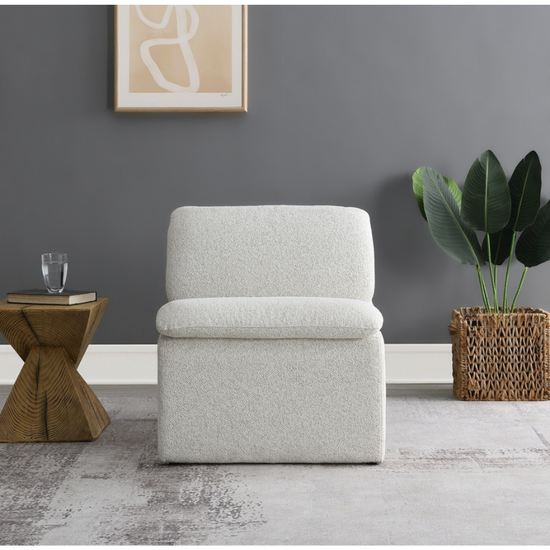 Miami Cream Armchair | Modern Fabric Accent Chair for Stylish Living