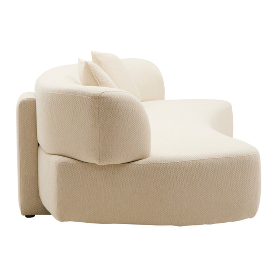 Ozzano Cream Linen 3 Seater Sofa – Modern Minimalist Comfort | Luxe Living Furniture