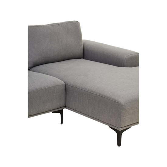 Toulon 3 Seat Grey Fabric Right Chaise Sofa – Modern Comfort & Sophisticated Style | Luxe Living Furniture