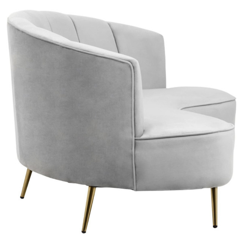 Hasna Three Seat Grey Velvet Sofa – Luxurious Modern Elegance & Comfort | Luxe Living Furniture