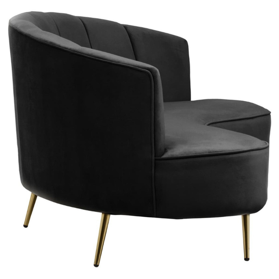 Hasna Three Seat Black Velvet Sofa – Luxurious Modern Style & Deep Comfort | Luxe Living Furniture