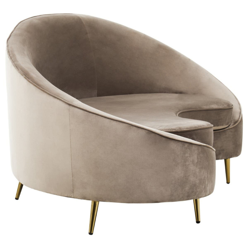 Hasina Three Seat Mink Velvet Sofa – Elegant Modern Design & Luxurious Comfort | Luxe Living Furniture
